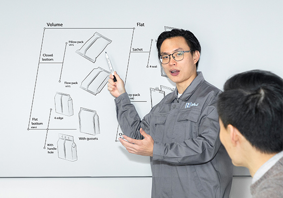 Designer is discussing about the custom design with our client